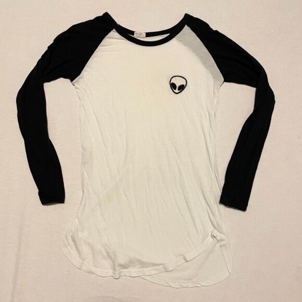 Brandy Melville John Galt Alien Baseball Tee Shirt